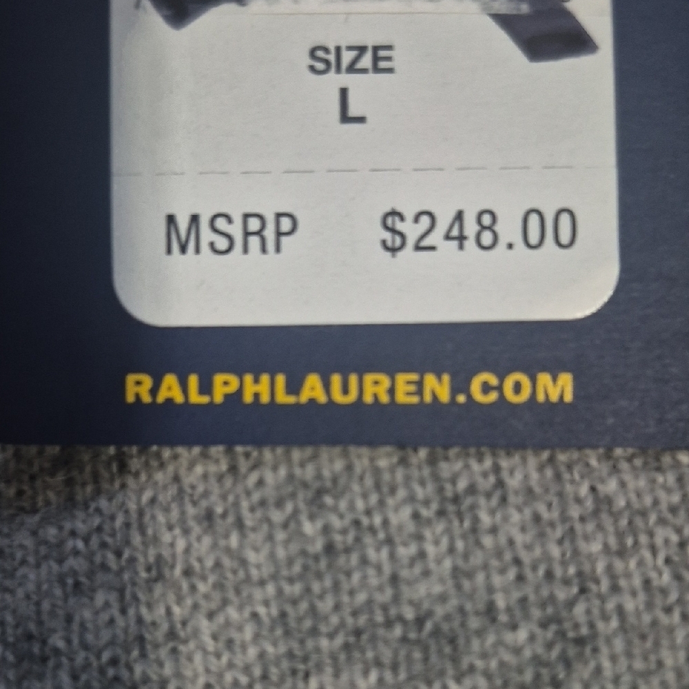 Ralph Lauren Two-Tone Gray Cashmere Crewneck Sweater - Picture 3 of 7